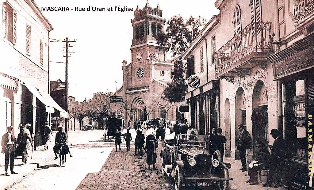 Mascara - Rue d'Oran et l'Eglise.jpg